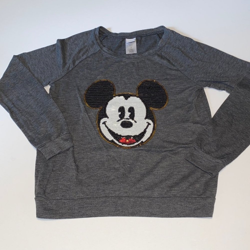 girls disney mickey mouse sequin sweater